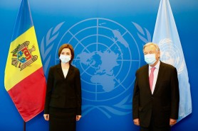 Maia Sandu a avut o întrevedere cu Secretarul General al ONU, António Guterres